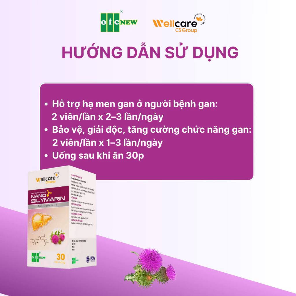 Viên Uống Nano Silymarin Wellcare - Lọ 30 Viên - Ảnh 6