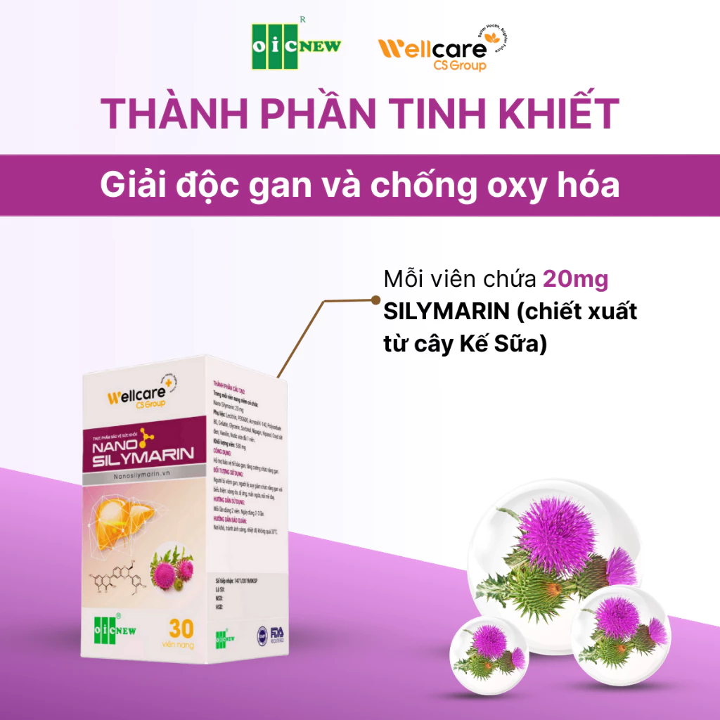 Viên Uống Nano Silymarin Wellcare - Lọ 30 Viên - Ảnh 8