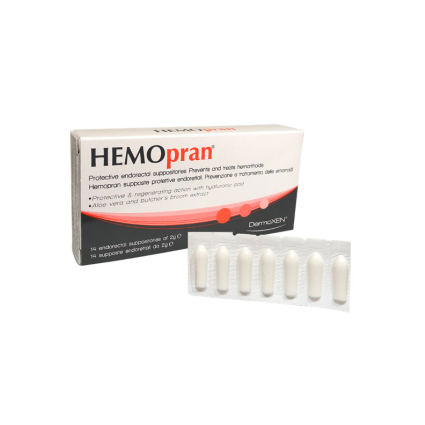 Viên đặt hậu môn trực tràng HEMOpran - Hỗ trợ điều trị trĩ - Hộp 2 vỉ x 7 viên