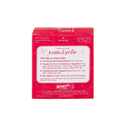 Thuốc Nhỏ Mắt V.Rohto Lycee - Vitamin & Dưỡng Chất Cho Mắt - Chai 13ml - Ảnh 3