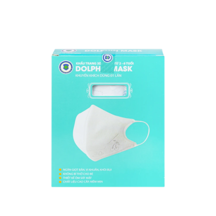 Khẩu Trang 3D DOLPHIN MASK - Công Nghệ Lọc 3X, Bảo Vệ >95% (Hộp 10 Cái) - Ảnh 2