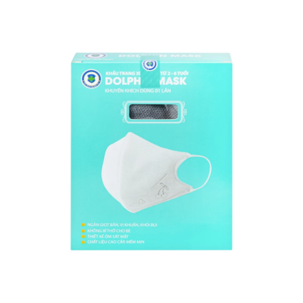 Khẩu Trang 3D DOLPHIN MASK - Công Nghệ Lọc 3X, Bảo Vệ >95% (Hộp 10 Cái) - Ảnh 3