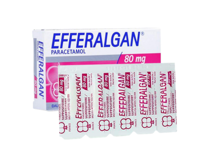 Viên Đặt Trực Tràng Efferalgan 80mg