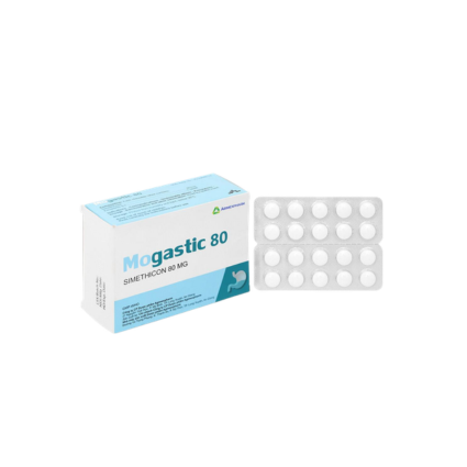 Viên Nhai Mogastic 80mg Agimexpharm - Hộp 10 Vỉ x 10 Viên