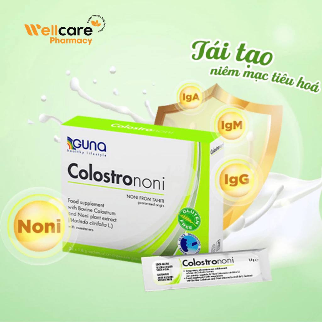 Bột Pha Uống ColostroNoni - Sữa Non Bò & Chiết Xuất Nhàu - Hộp 24 Gói - Ảnh 2