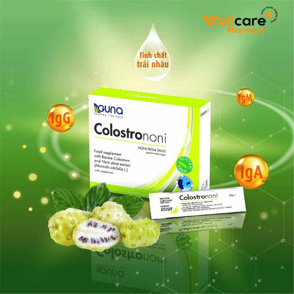 Bột Pha Uống ColostroNoni - Sữa Non Bò & Chiết Xuất Nhàu - Hộp 24 Gói - Ảnh 7