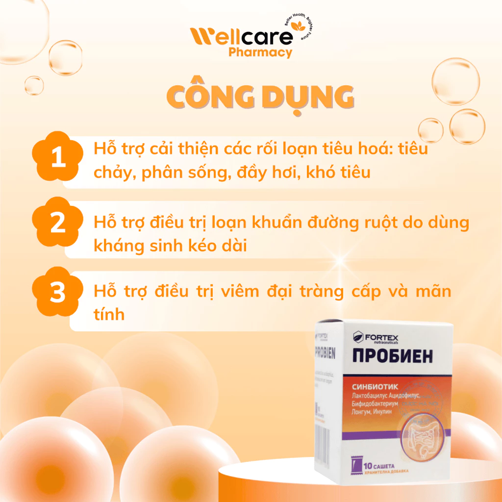 Men Vi Sinh Probien - Hộp 10 Gói - Ảnh 2