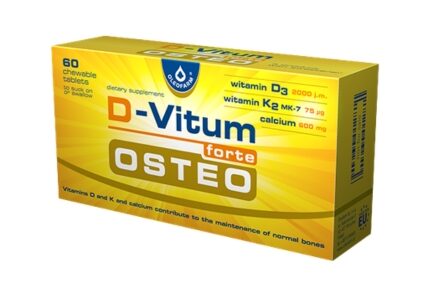 Viên Uống D-Vitum Forte Osteo - Canxi, Vitamin D3 & K2 - Hộp 30 Viên
