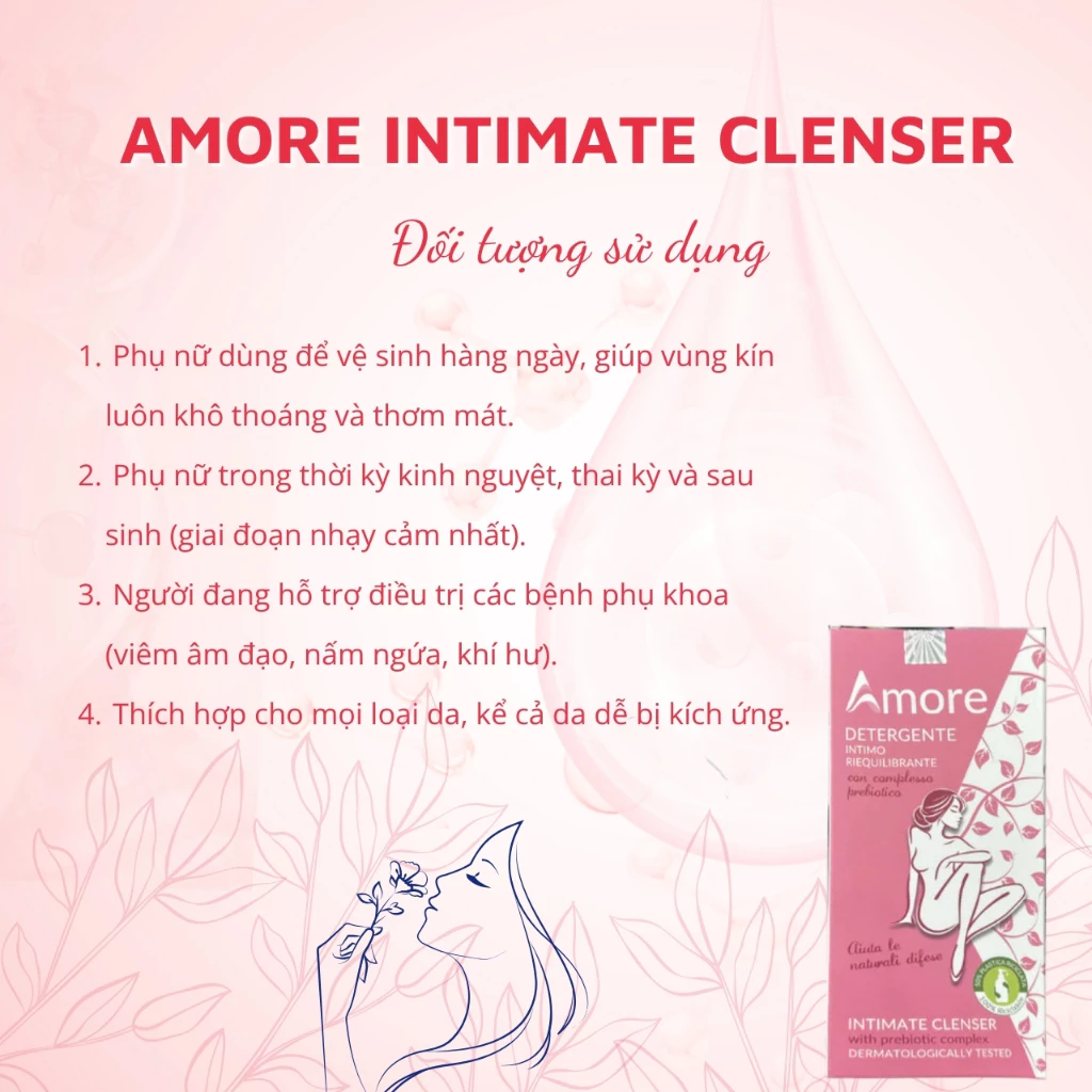 Dung Dịch Vệ Sinh Phụ Nữ Amore Intimate Cleanser - Chai 200ml - Ảnh 4