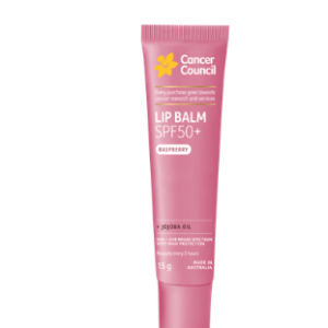 Cancer Council Lip Balm Raspberry SPF50+ - Son dưỡng môi có màu, chống nắng