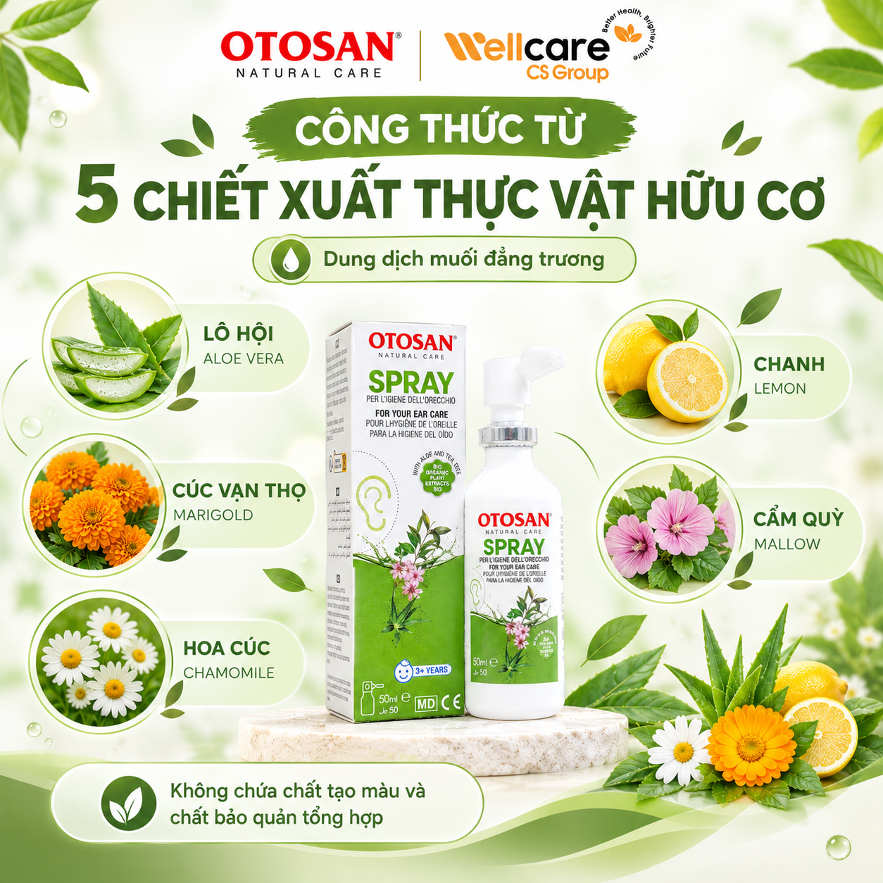 Dung dịch xịt rửa tai Otosan Spray - Chai 50ml - Ảnh 3